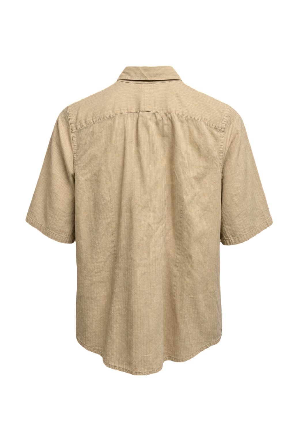 1980s Beige Cotton Shirt - Back View