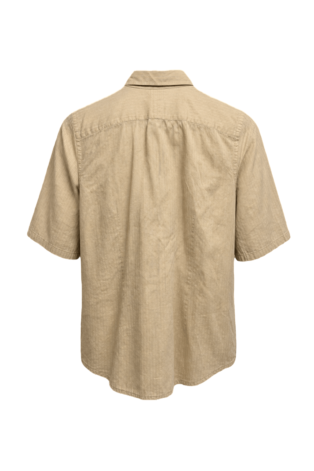1980s Beige Cotton Shirt - Back View