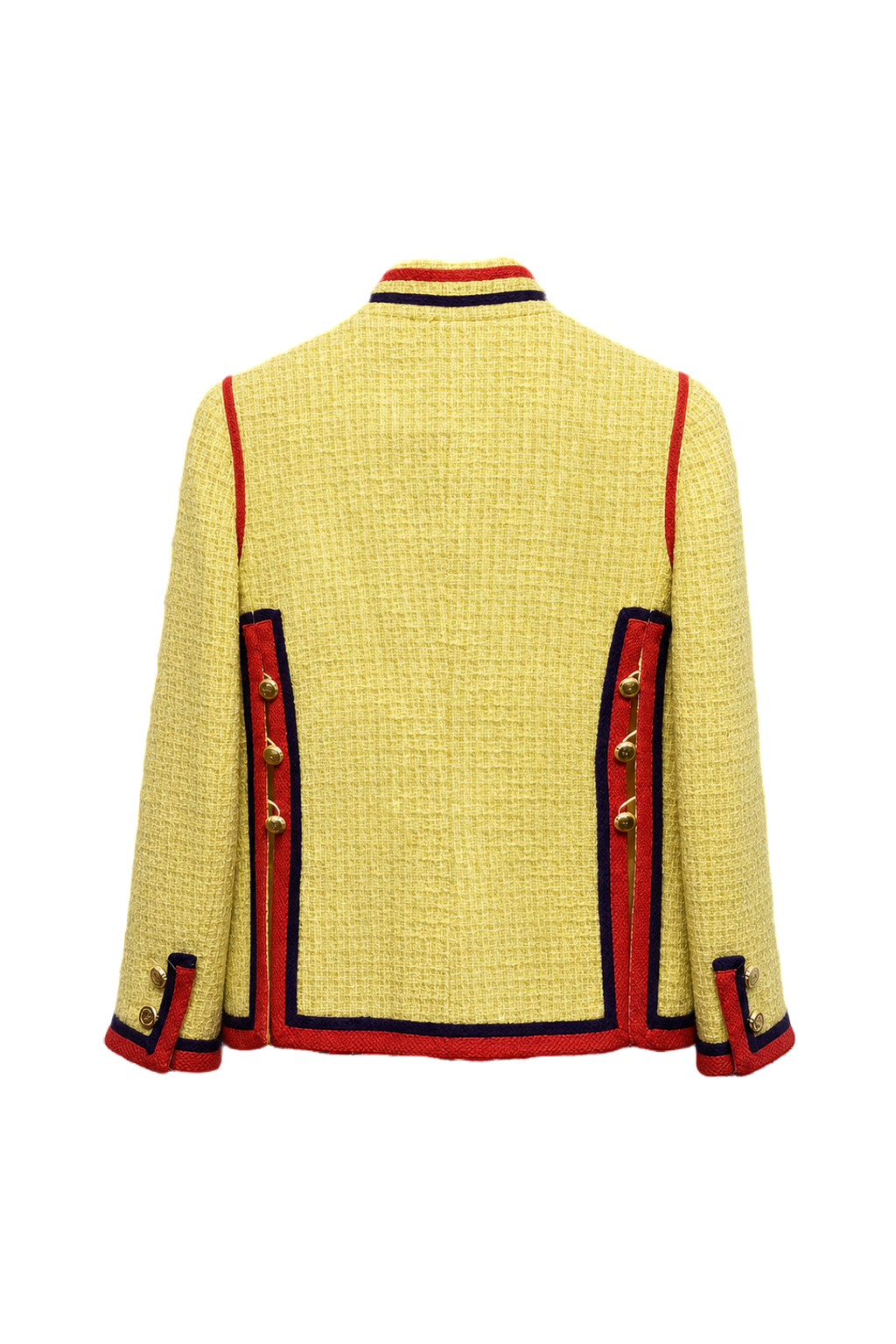1980s Yellow Wool Blend Jacket - Back View