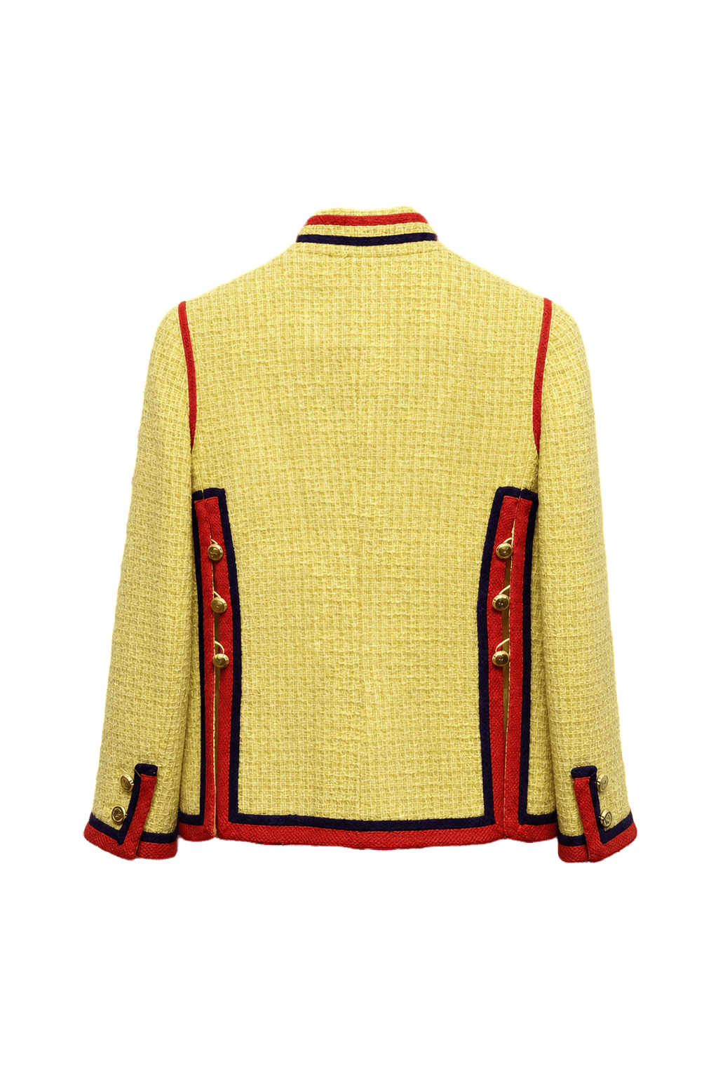 1980s Yellow Wool Blend Jacket - Back View