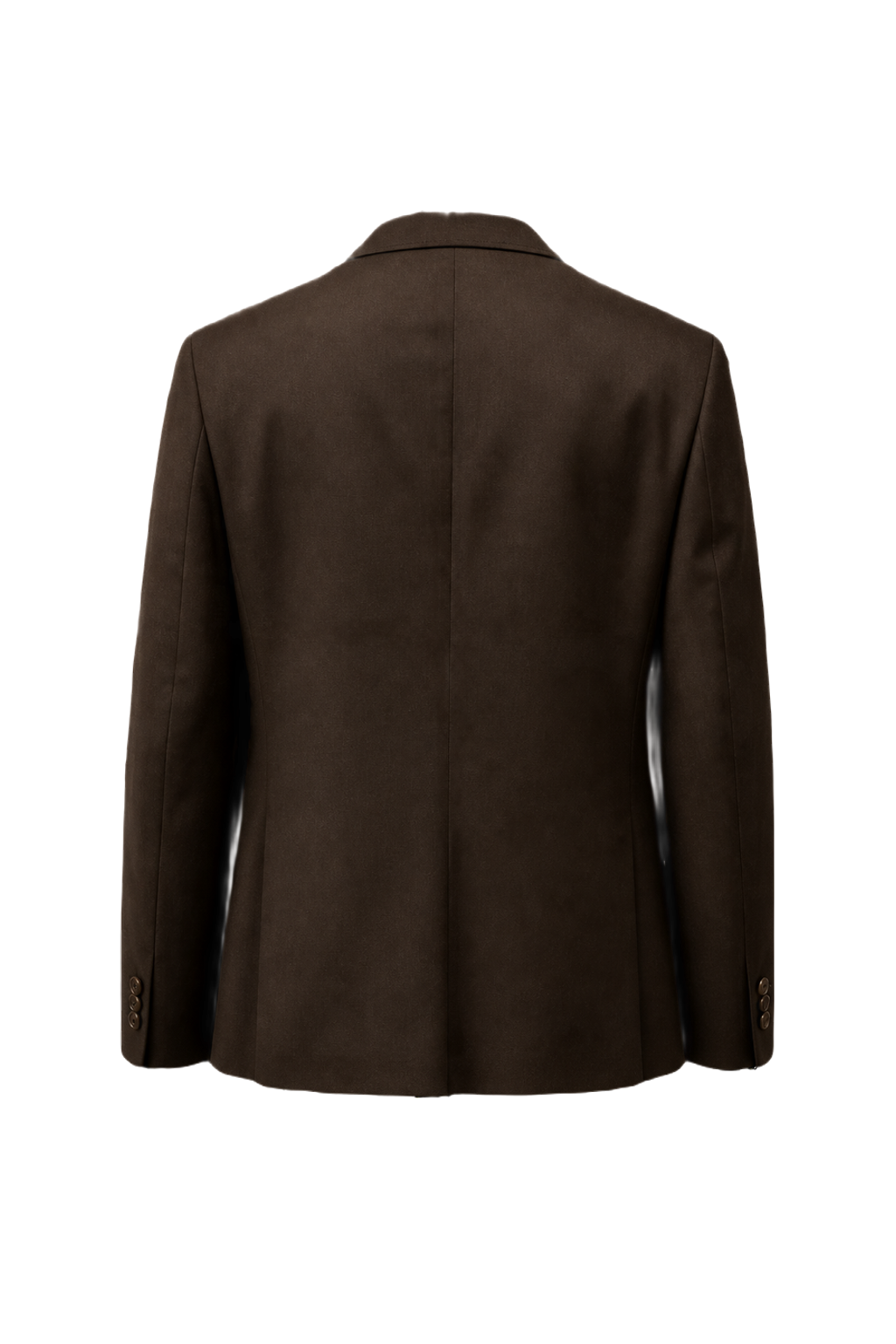 1970s Brown Wool Blazer - Back View