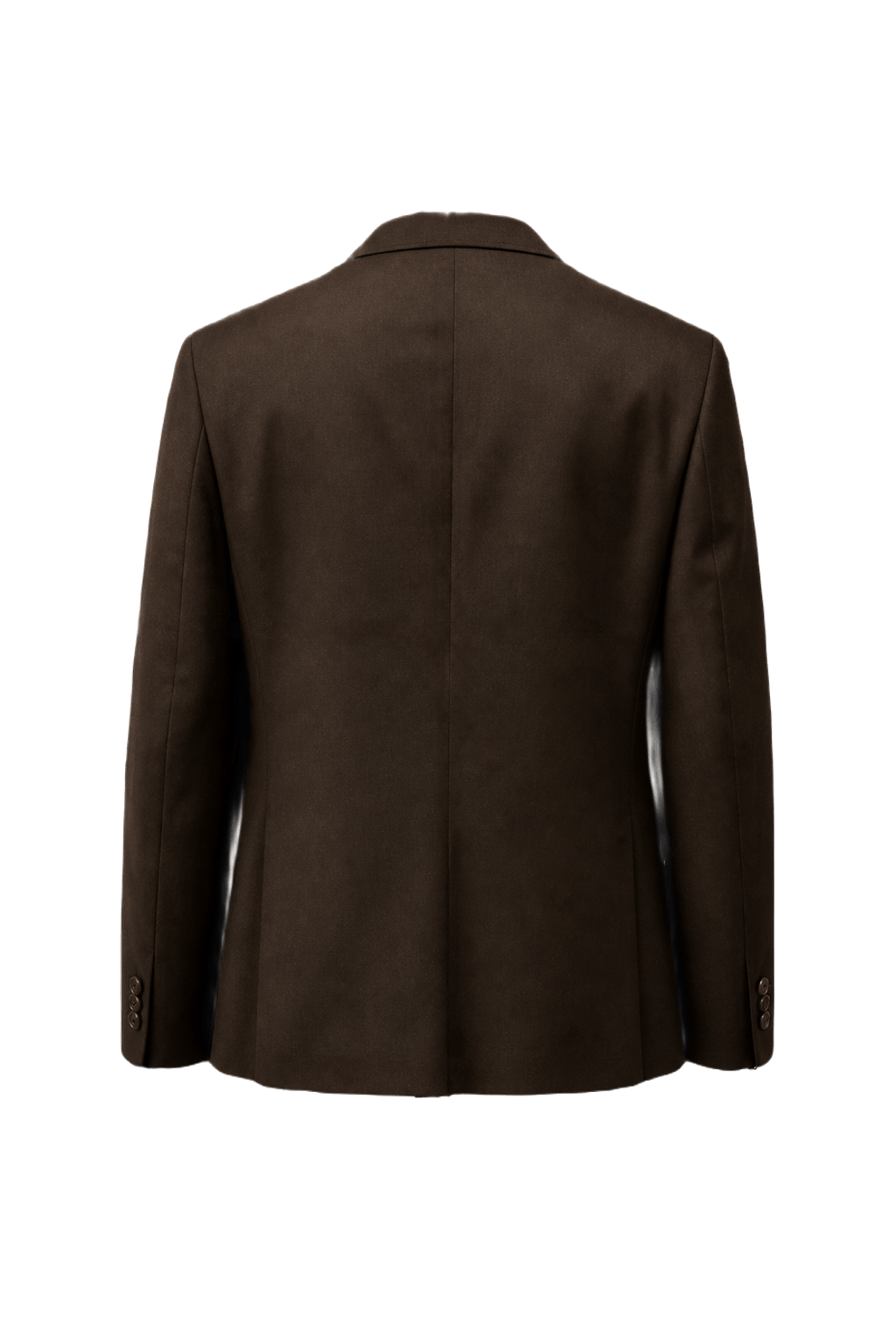1970s Brown Wool Blazer - Back View