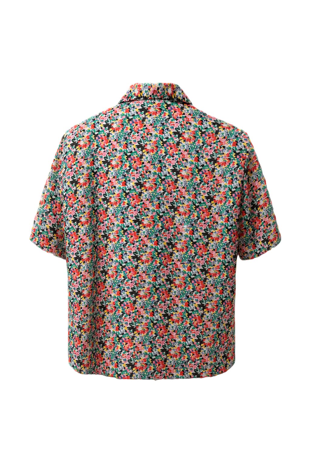 1990s Multi-color Cotton Blouse - Back View
