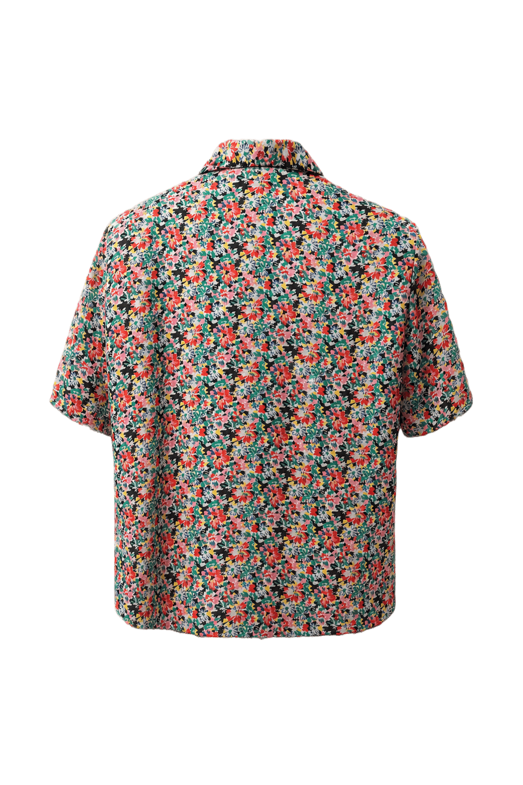 1990s Multi-color Cotton Blouse - Back View