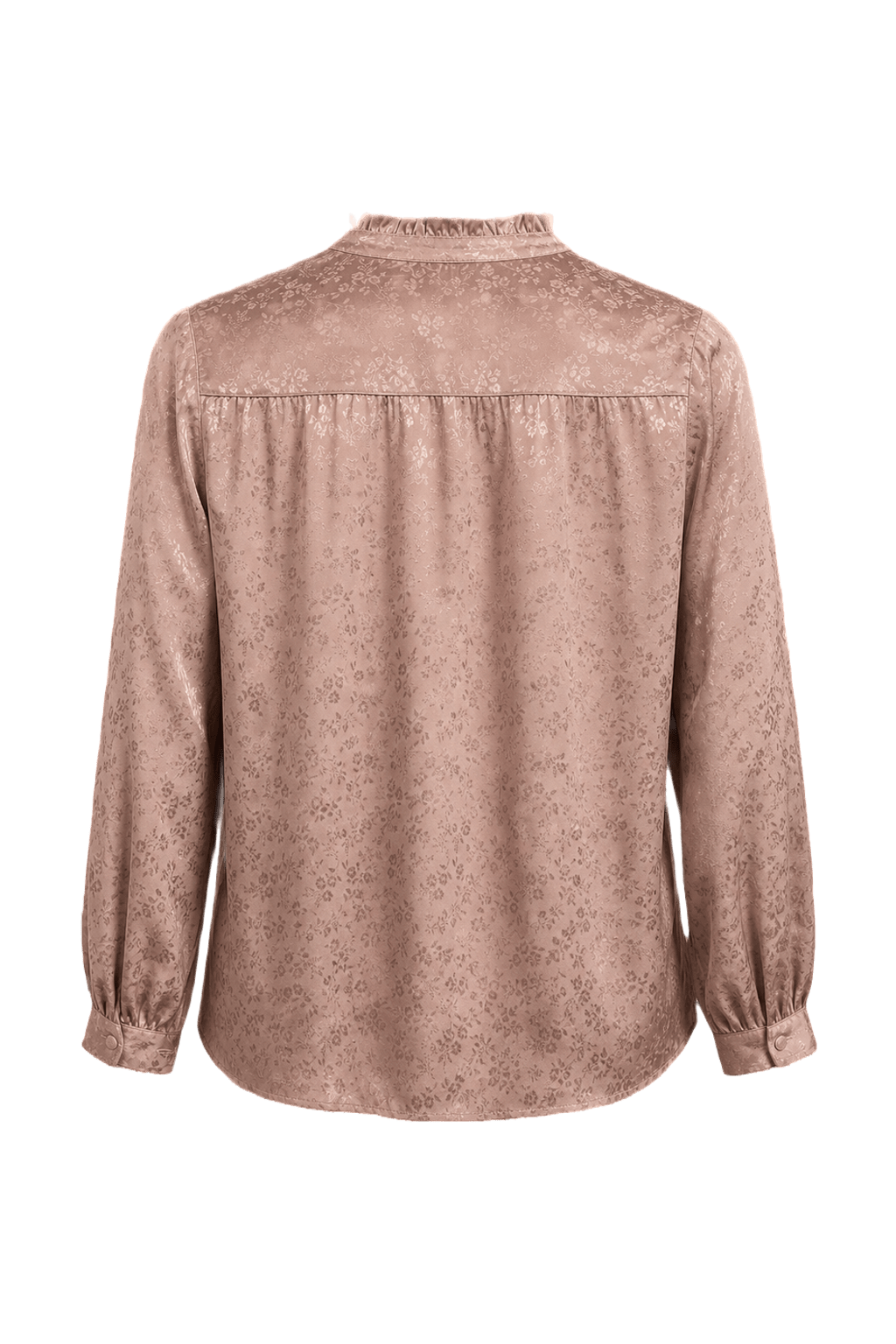 1980s Dusty Rose Pink Satin Blend Blouse - Back View