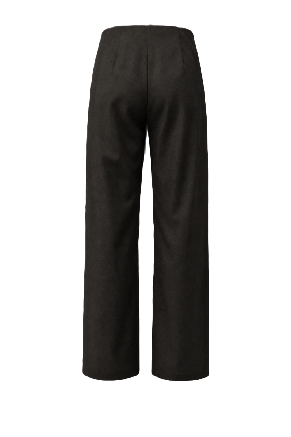 1990s Dark Grey Polyester Blend Trousers - Back View