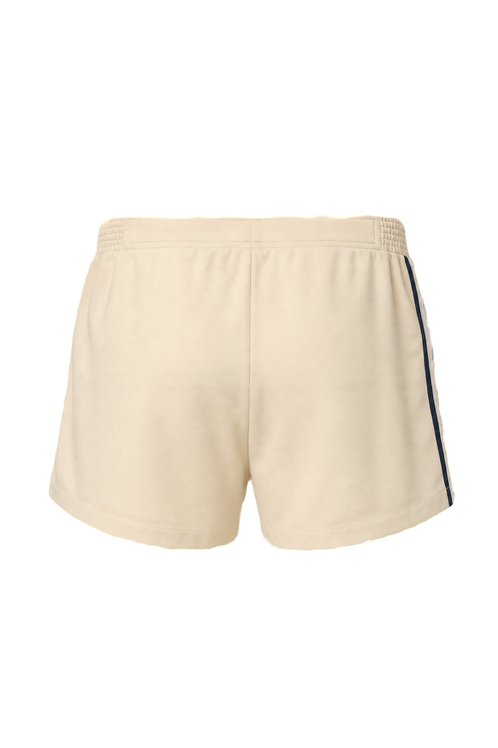 1980s Cream Polyester Blend Shorts - Back View