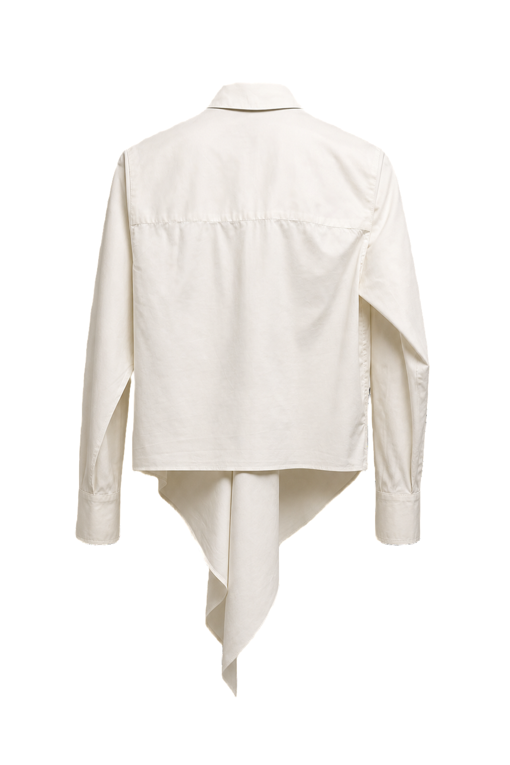 1990s White Cotton Button-Down Shirt - Back View