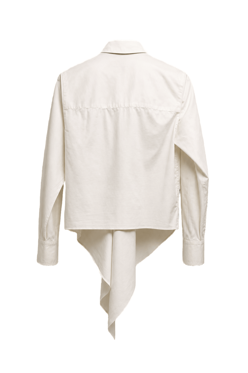 1990s White Cotton Button-Down Shirt - Back View