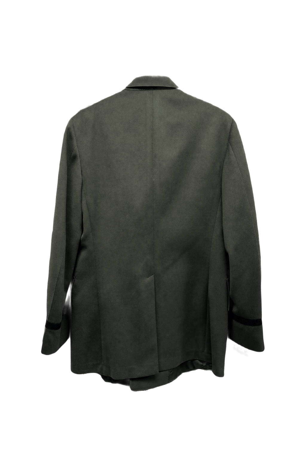 1940s Olive Green Wool Jacket - Back View