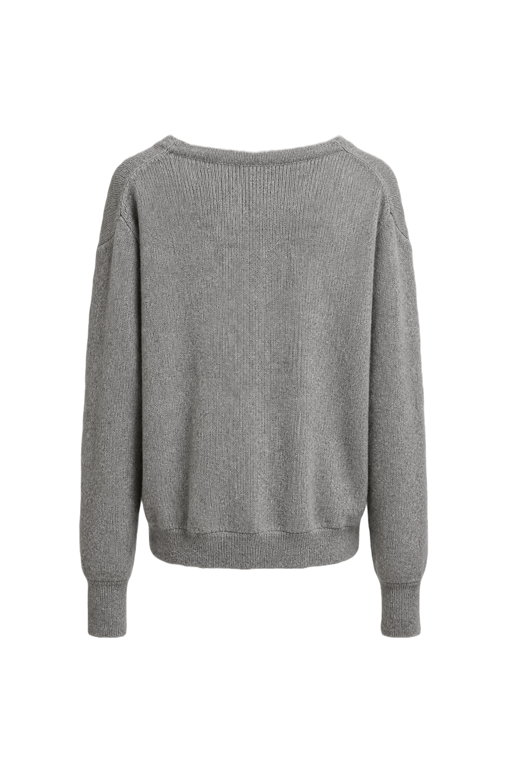 1990s Gray Wool Cardigan - Back View