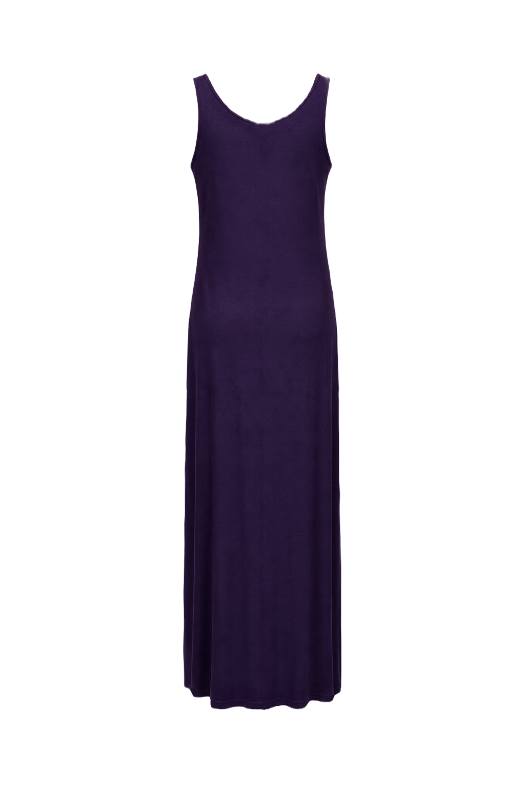 1990s Deep Purple Jersey Maxi Dress - Back View