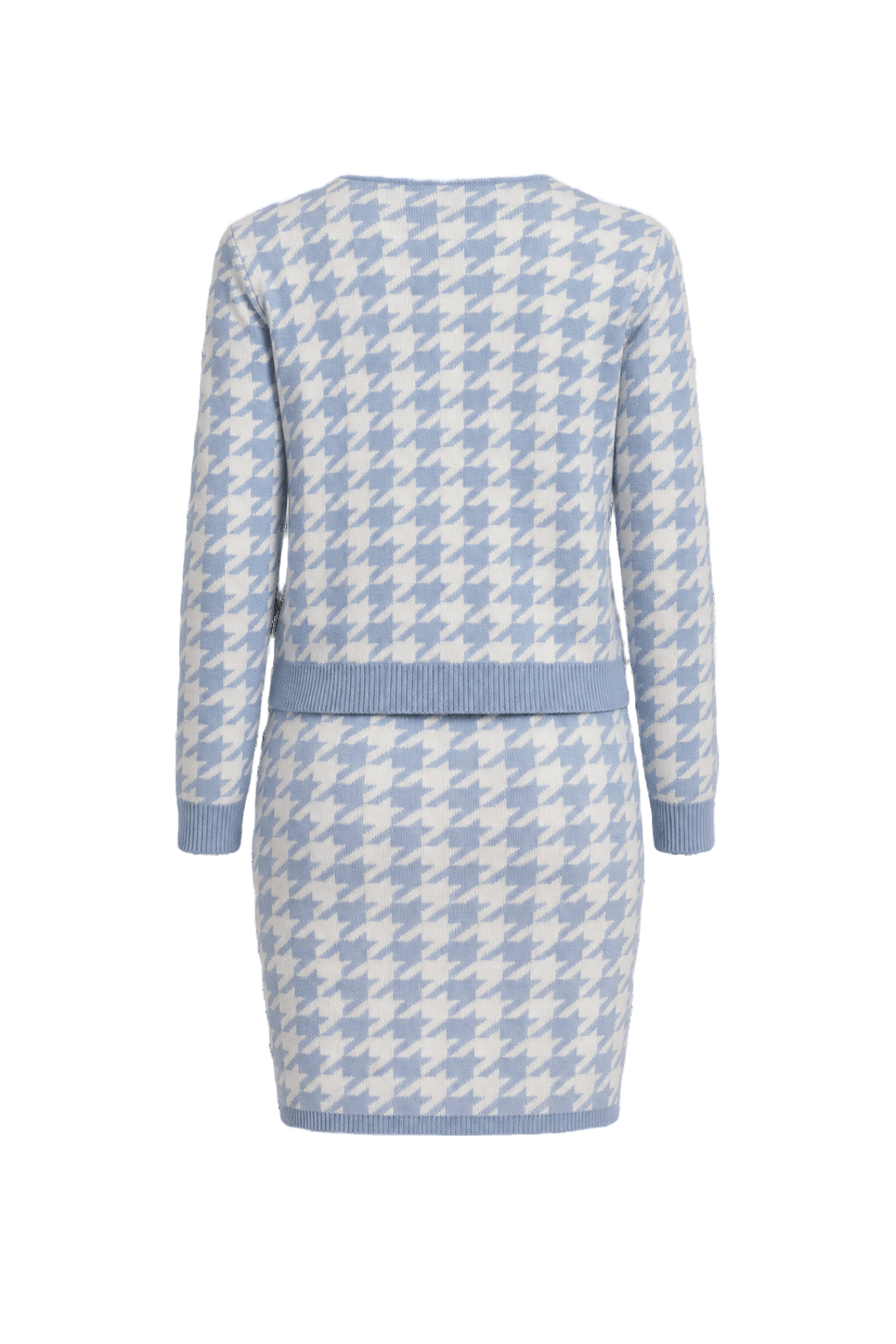1980s Light Blue Knit 2-Piece Set - Back View