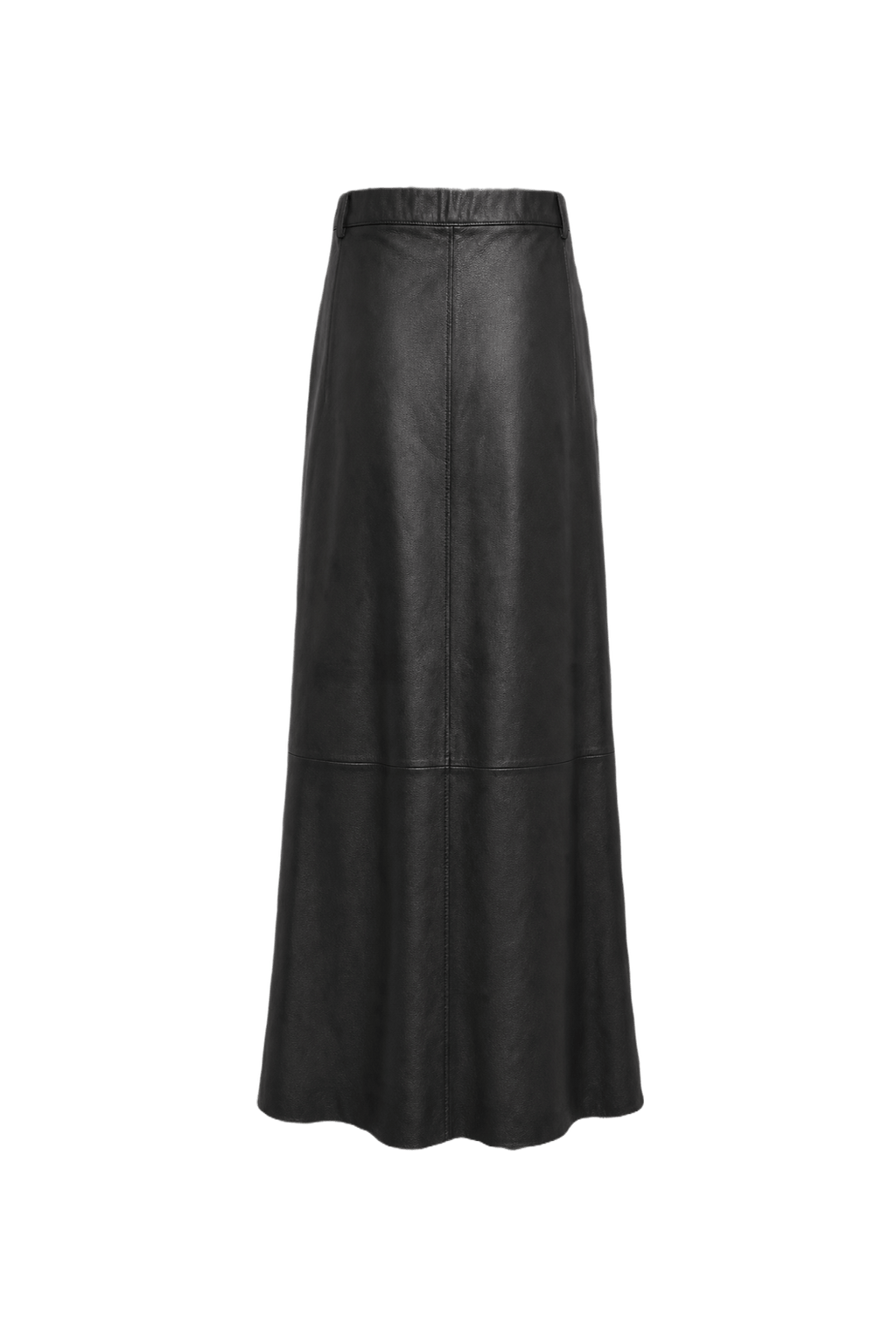 1990s Black Leather Skirt - Back View