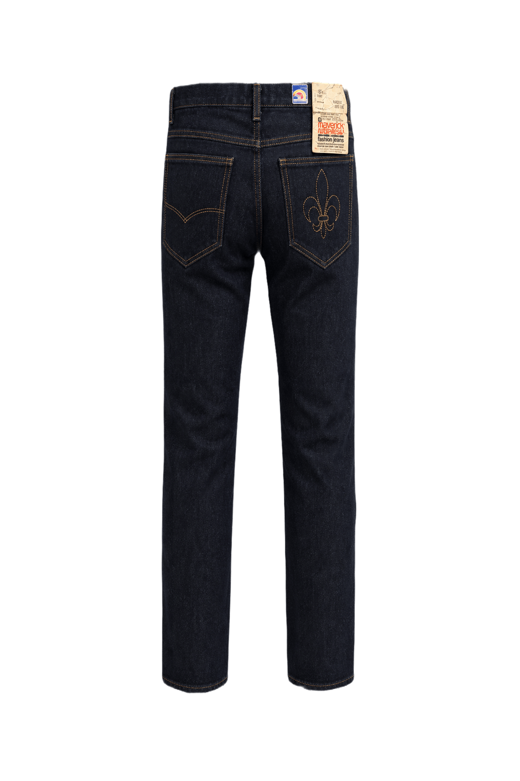 1970s Dark Blue Cotton Denim Jeans - Back View