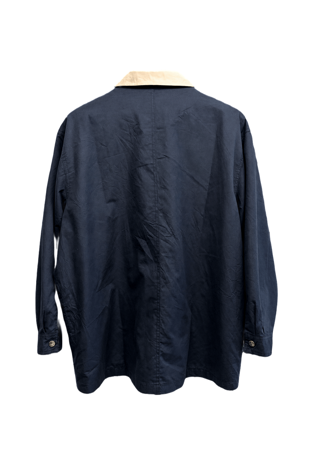 1990s Navy Blue Wool Blend Jacket - Back View