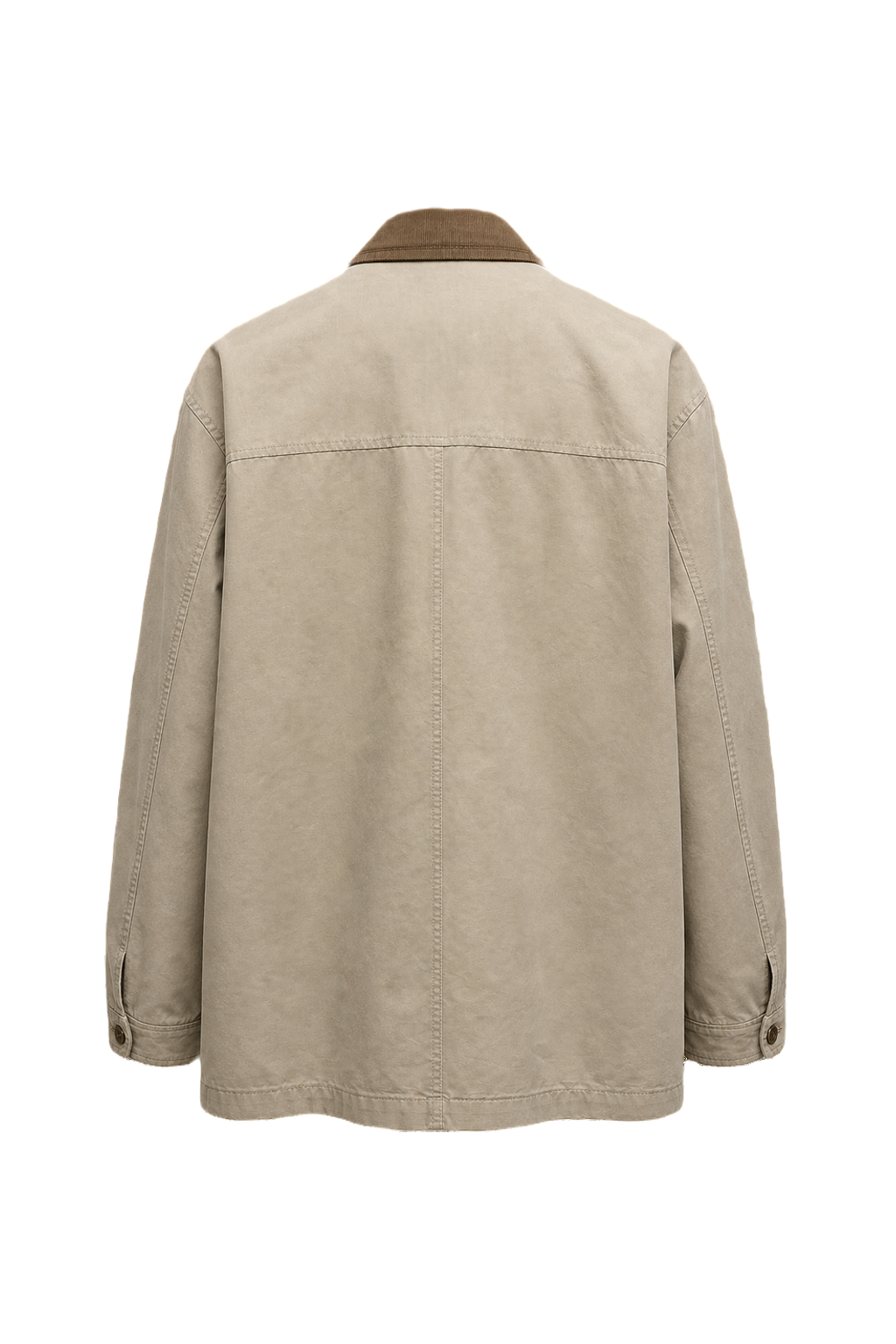 1990s Beige Nylon Blend Jacket - Back View