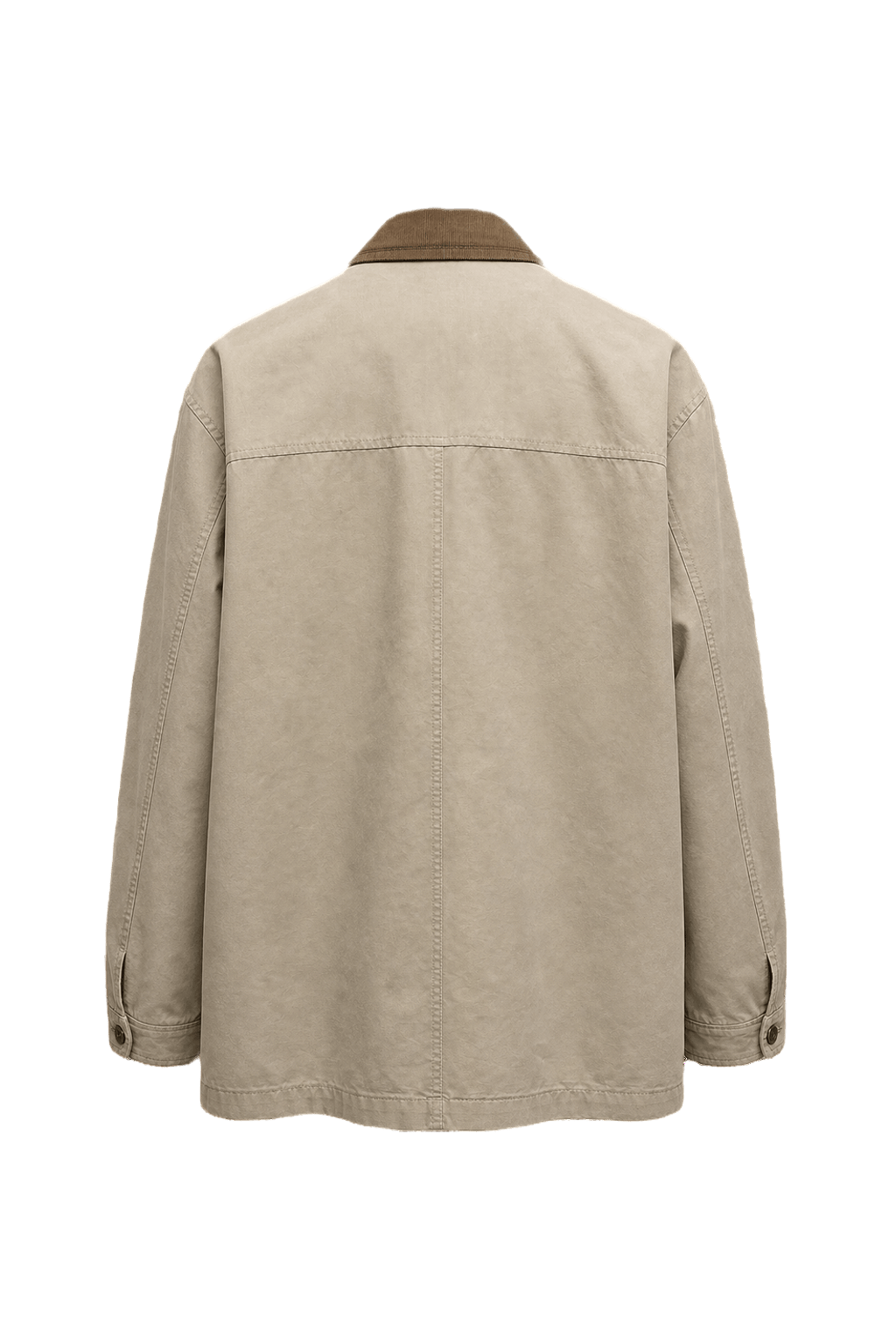 1990s Beige Nylon Blend Jacket - Back View
