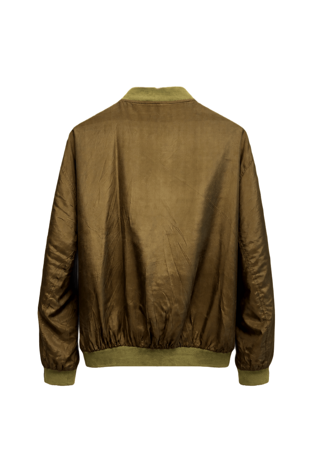 1980s Olive Nylon Jacket - Back View