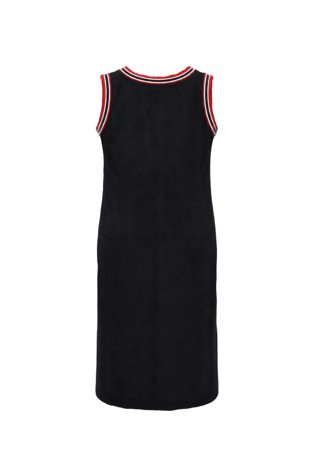 1960s Black Cotton Blend Dress - Back View