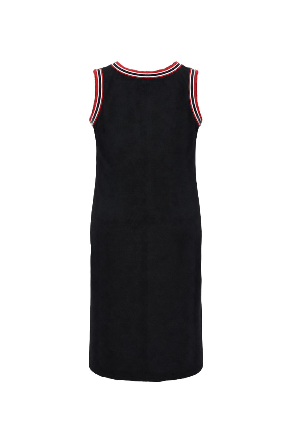 1960s Black Cotton Blend Dress - Back View