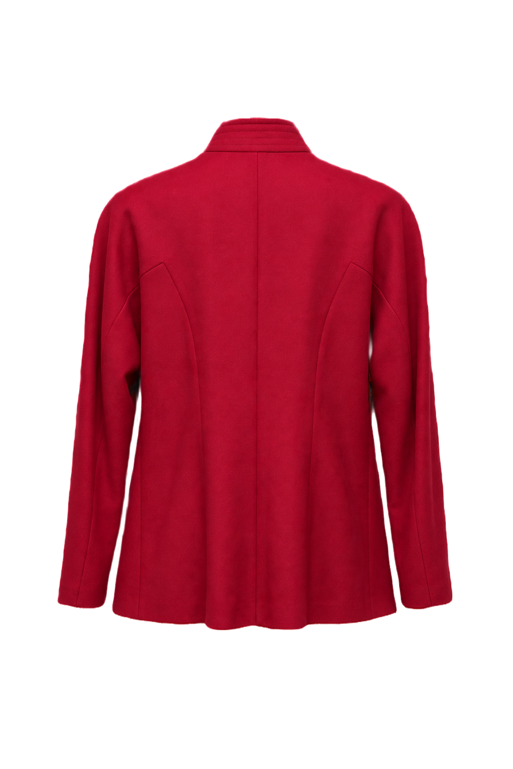 1980s Red Wool Blend Blazer - Back View
