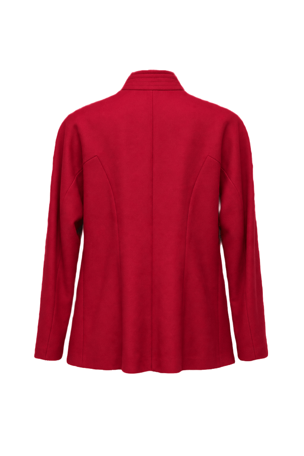 1980s Red Wool Blend Blazer - Back View