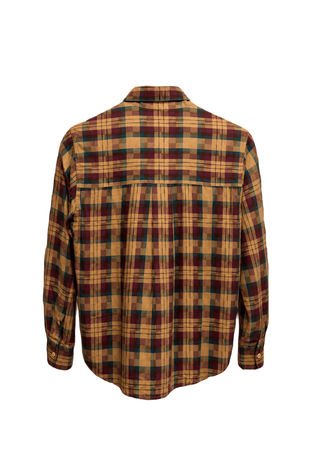 1970s Brown Cotton Shirt - Back View