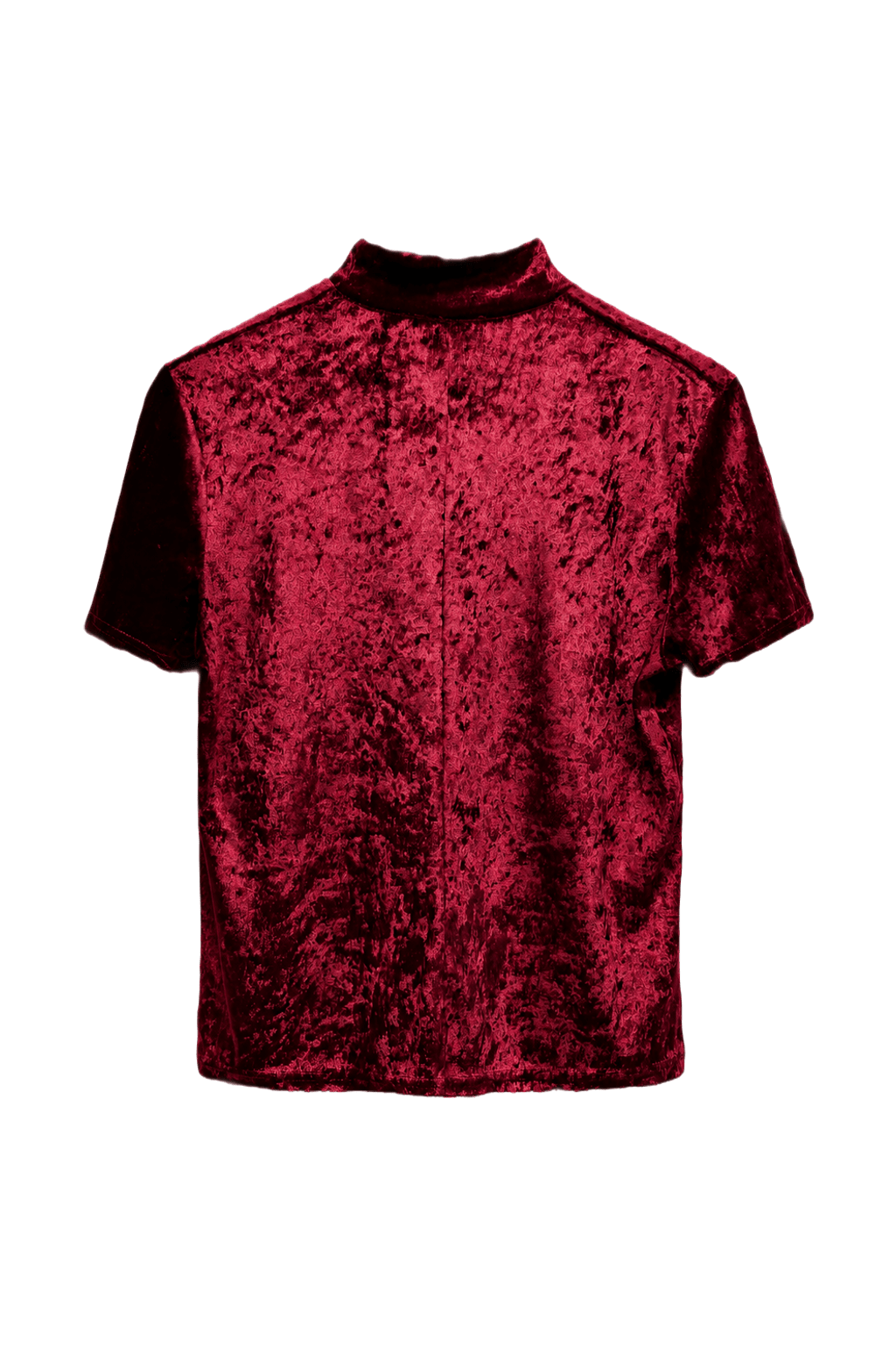 1980s Burgundy Velvet T-shirt - Back View