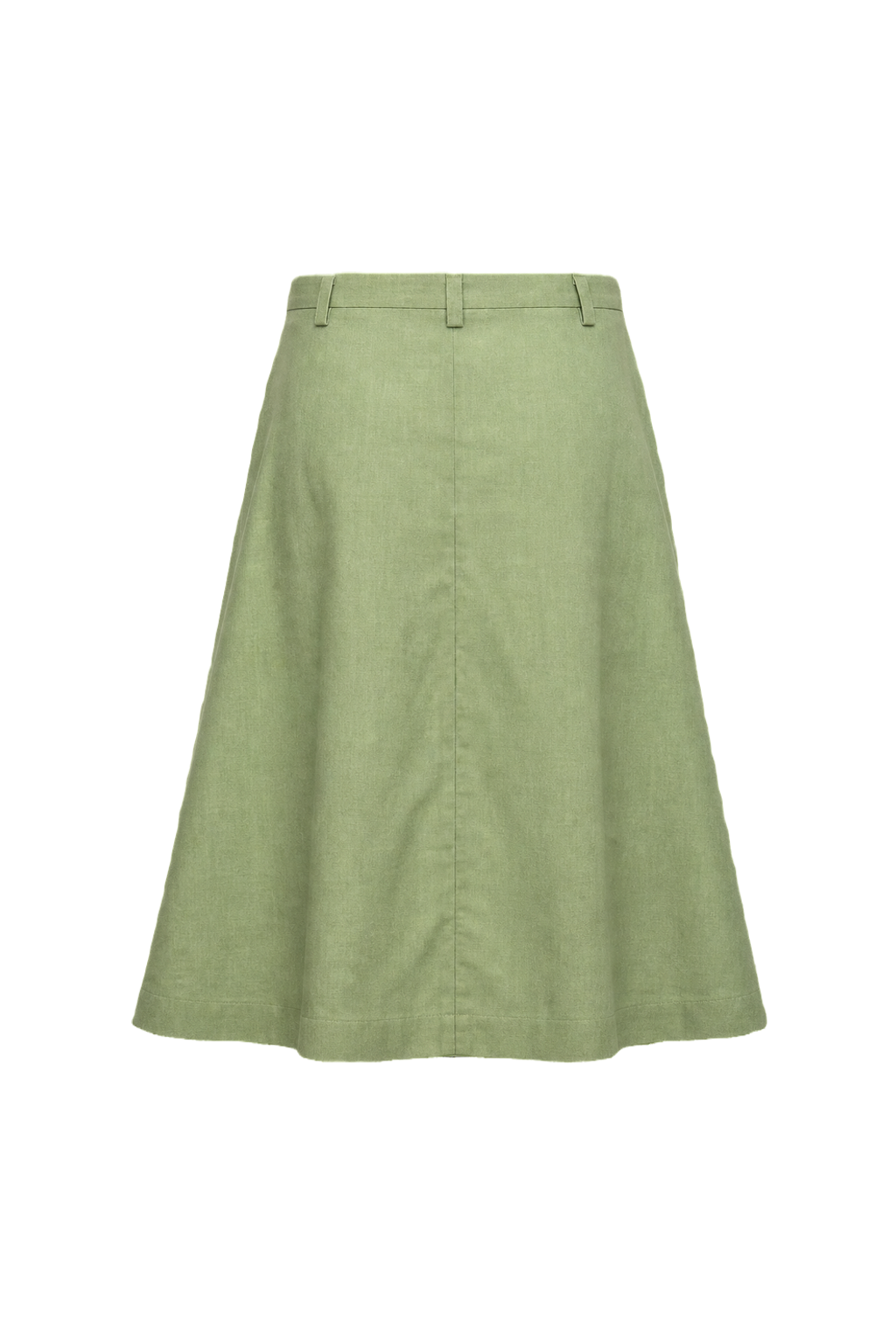 1940s Green Cotton Skirt - Back View
