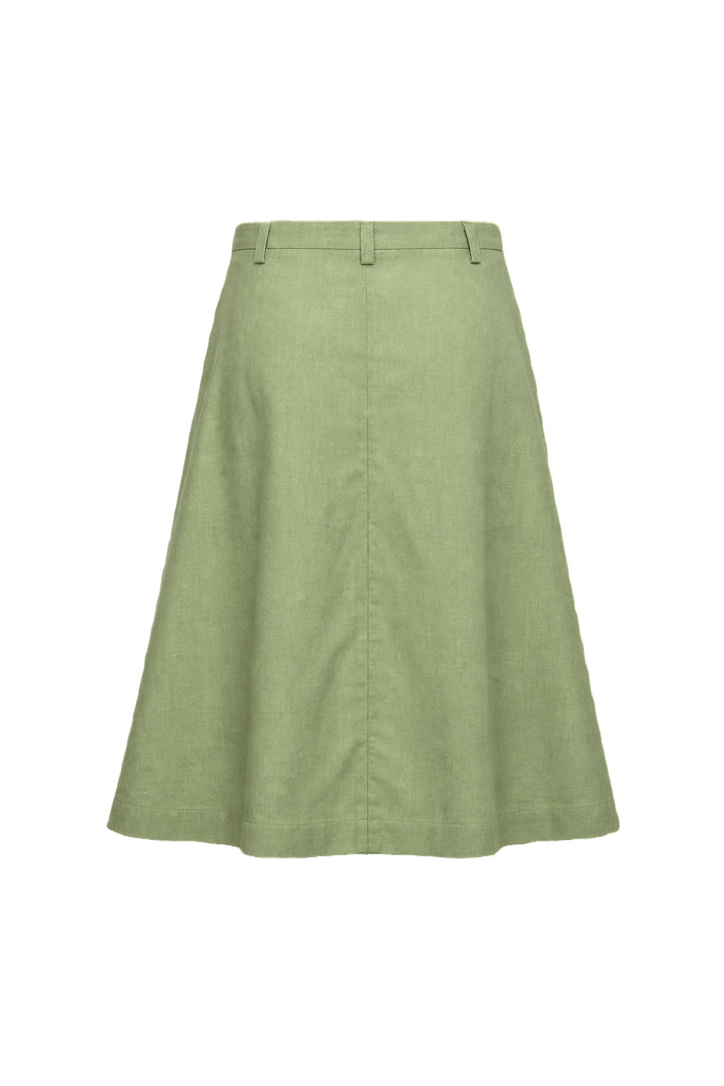 1940s Green Cotton Skirt - Back View