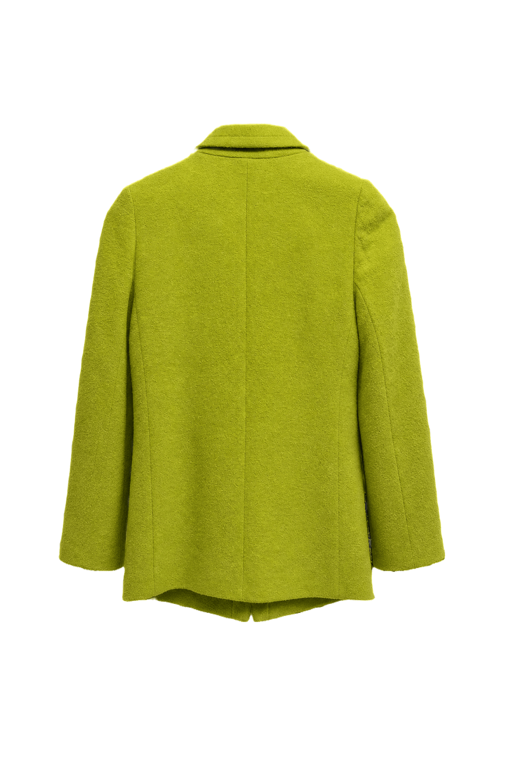 1980s Lime Green Wool Blend Blazer - Back View