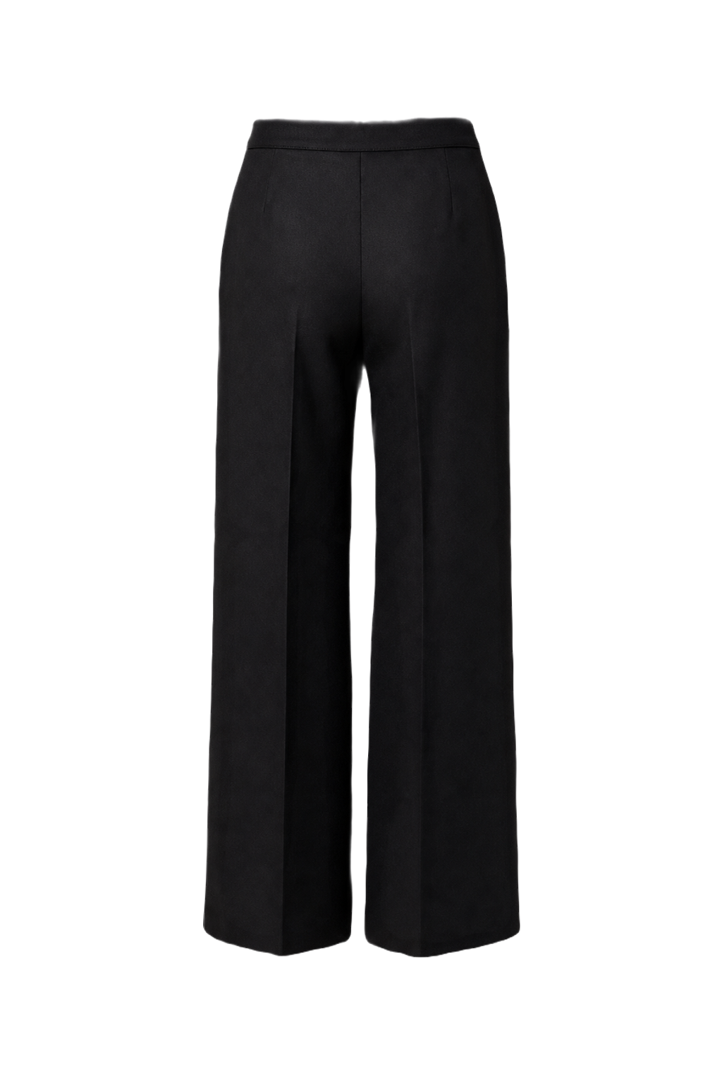 1980s Black Wool Blend Pants - Back View