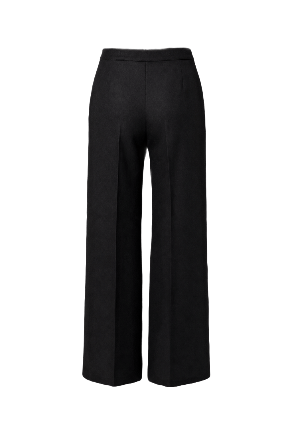1980s Black Wool Blend Pants - Back View