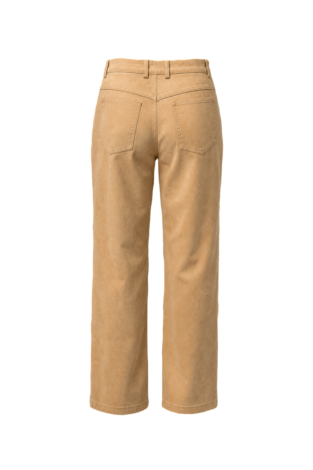 1990s Beige Cotton Pants - Back View