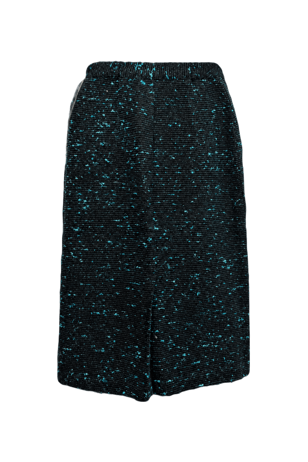 1940s Black Tweed Skirt - Back View