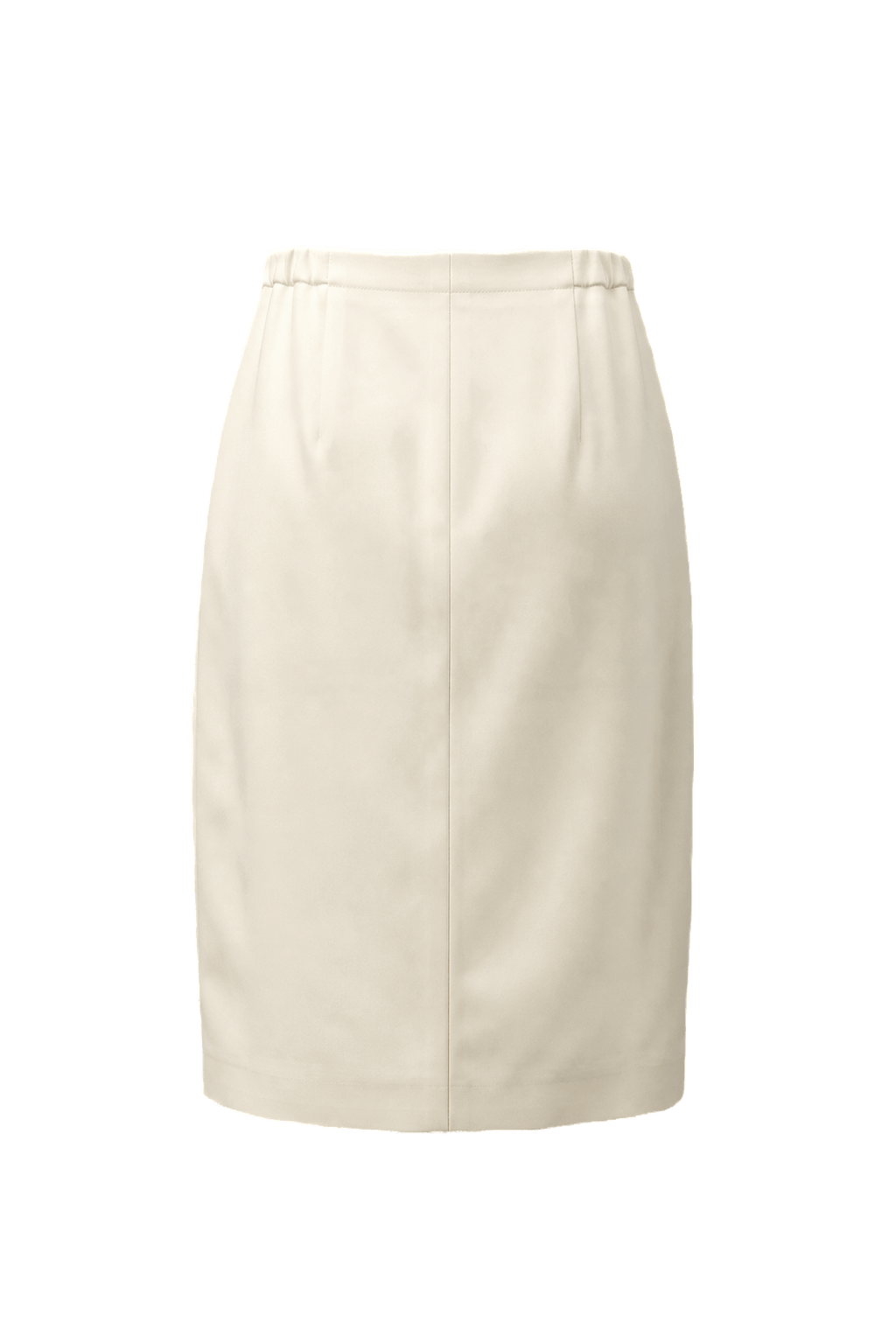 1980s Cream Polyester Skirt - Back View