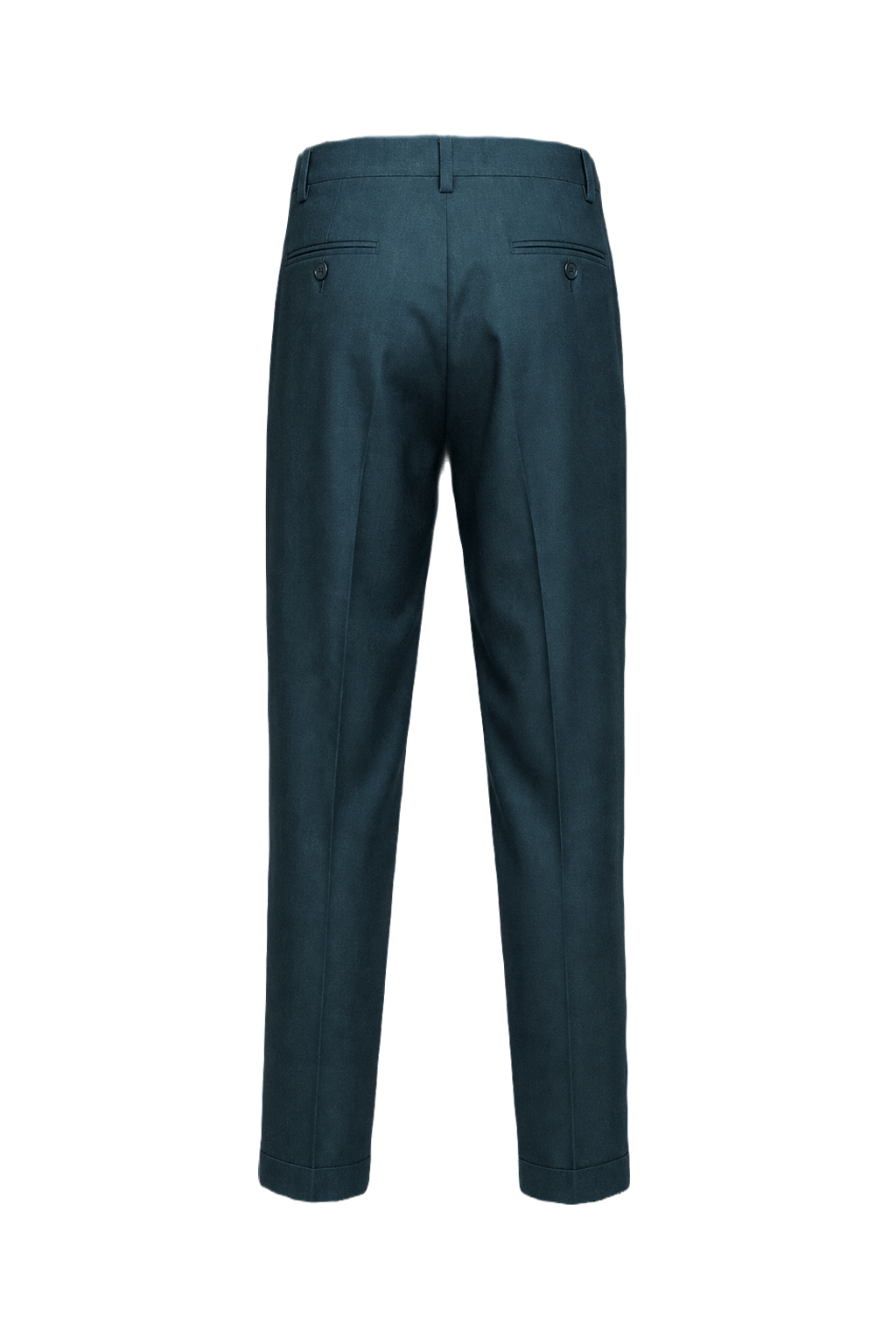 1960s Teal Wool Blend Trousers - Back View