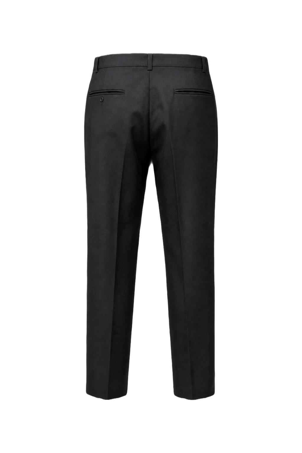 1960s Black Wool Blend Trousers - Back View
