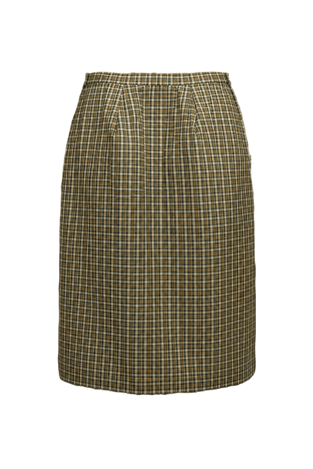 1950s Brown Cotton Skirt - Back View