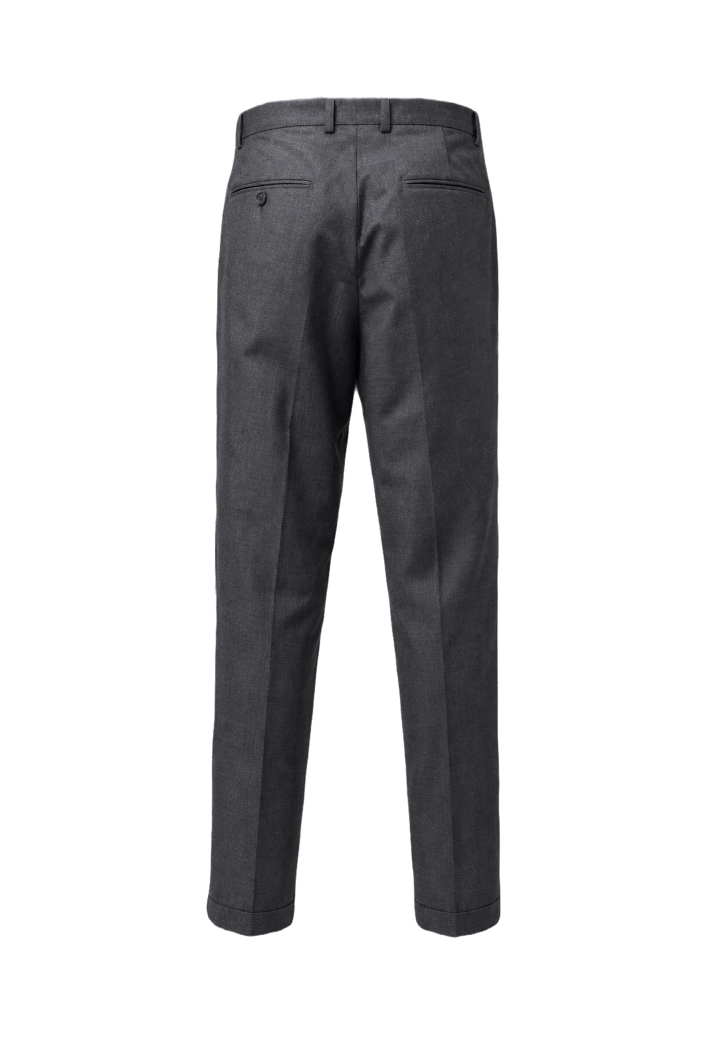 1960s Charcoal Grey Wool Blend Trousers - Back View