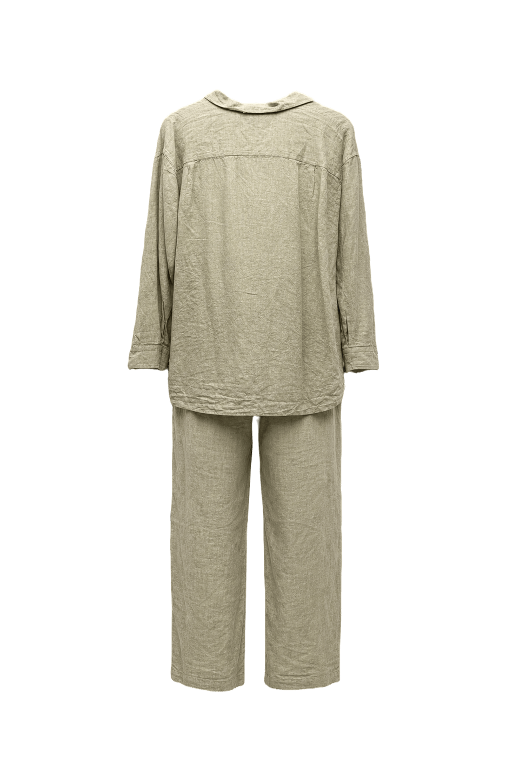 1970s Light Green Linen Set - Back View