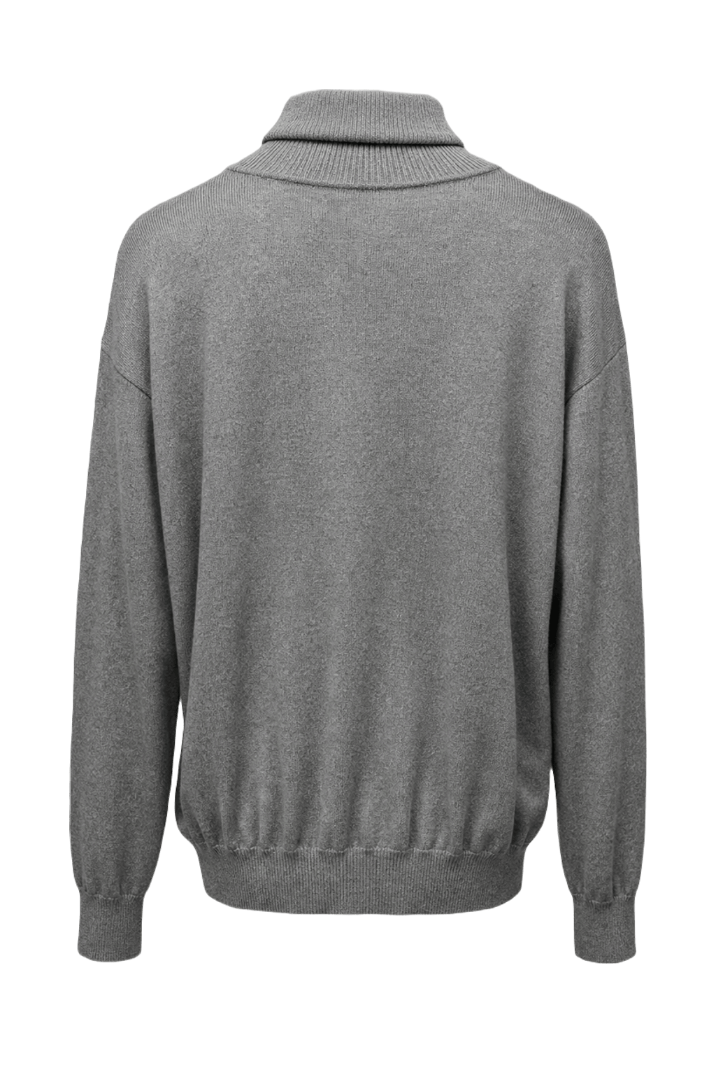 1980s Gray Wool Sweater - Back View