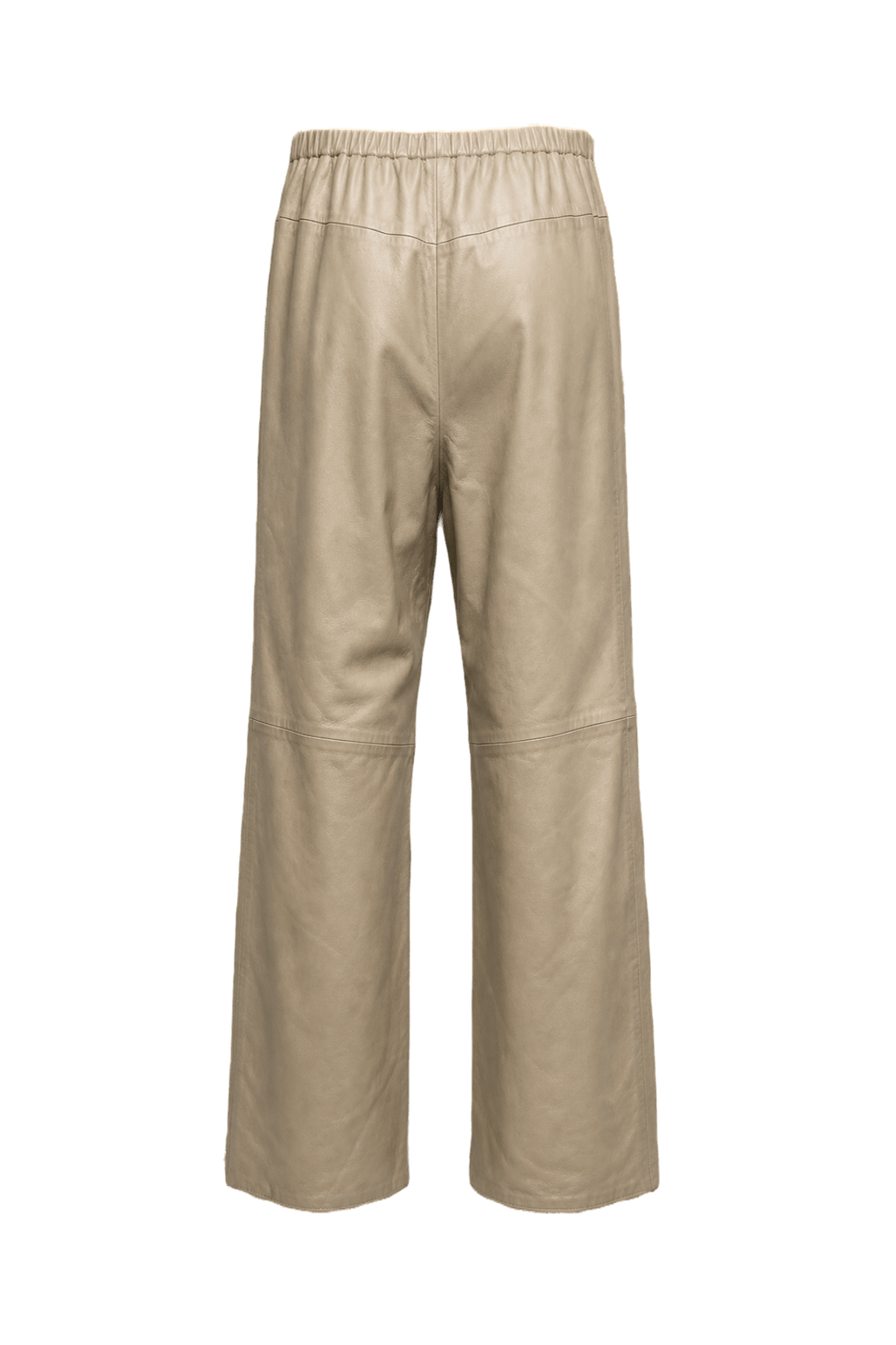 1990s Cream Leather Trousers - Back View