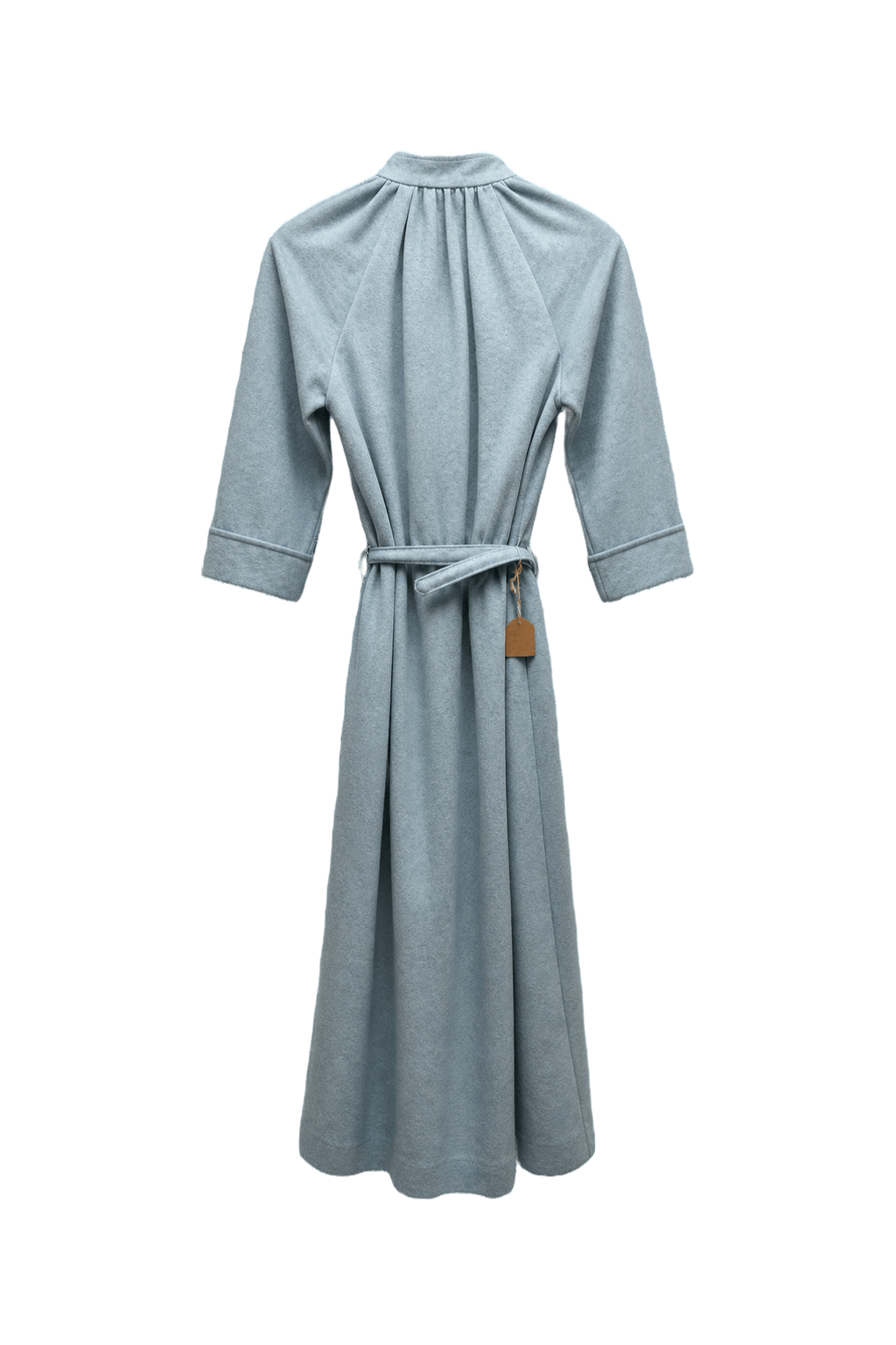 1970s Light Blue Cotton Dress - Back View