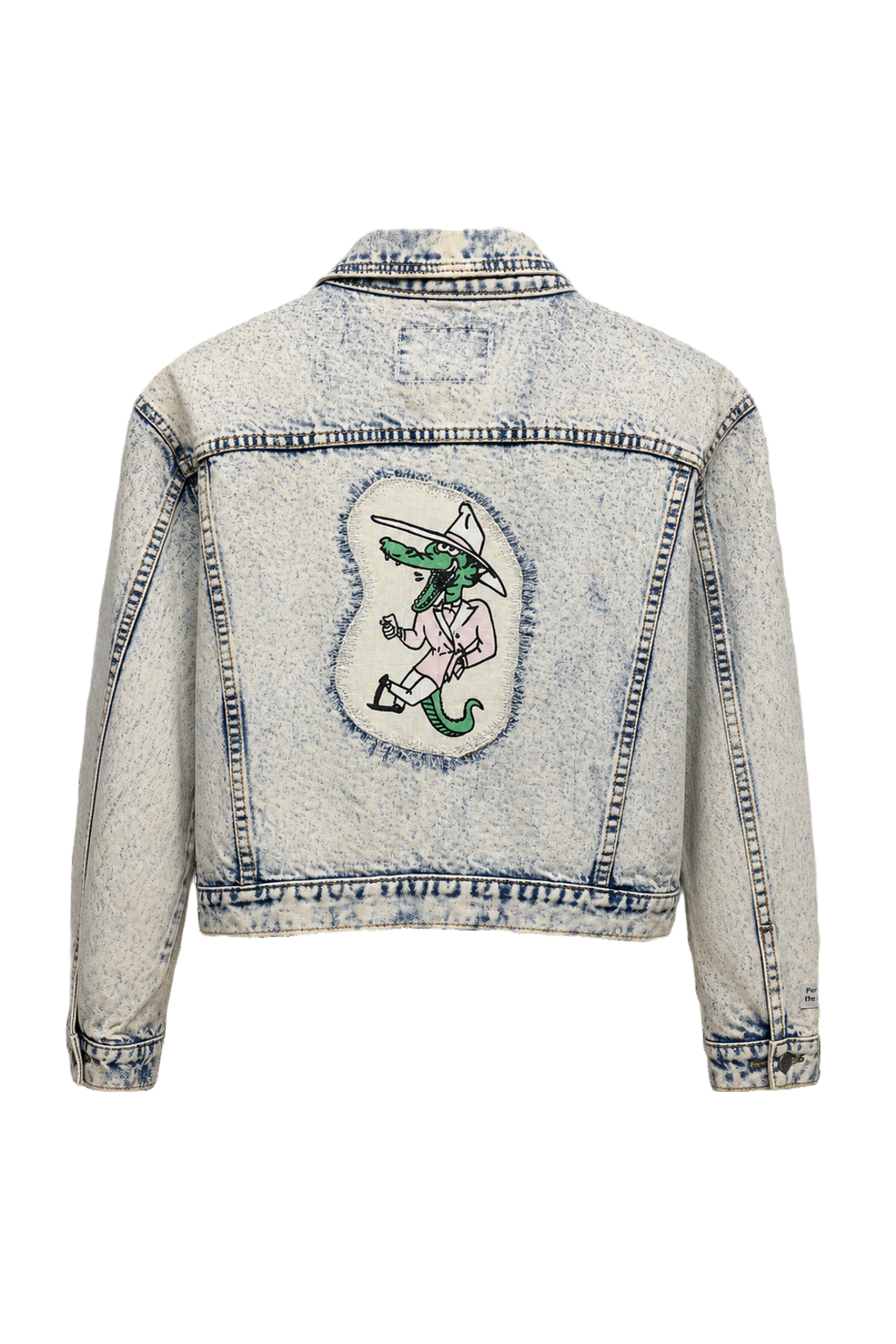 1990s Light Denim Denim Jacket - Back View