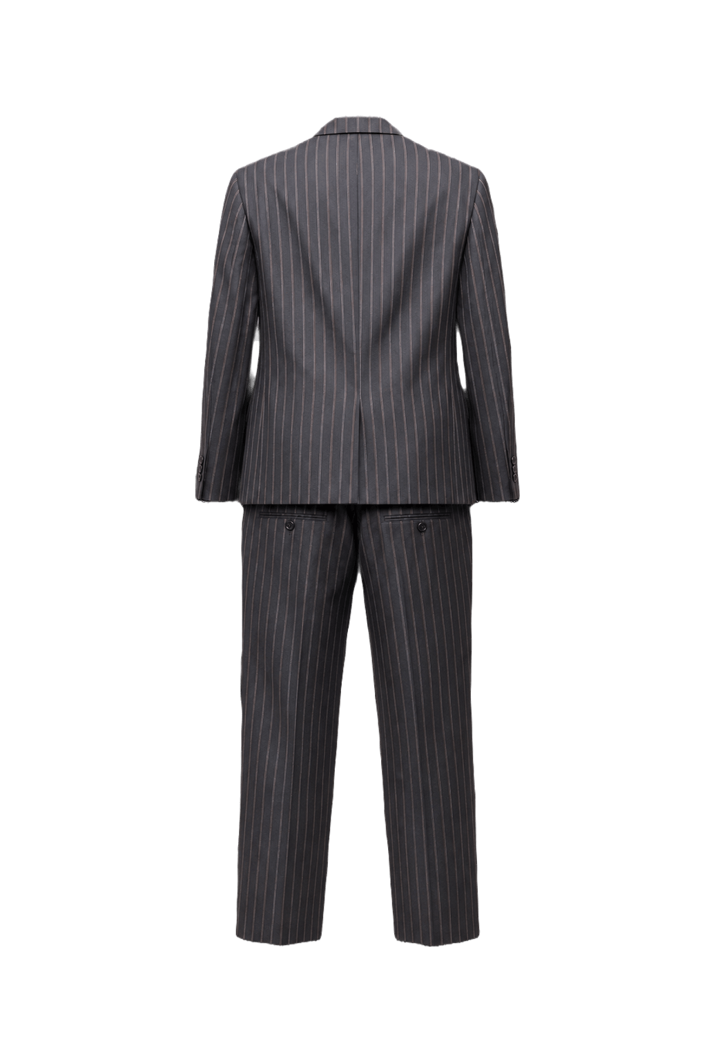 1980s Navy Blue Wool Suit - Back View