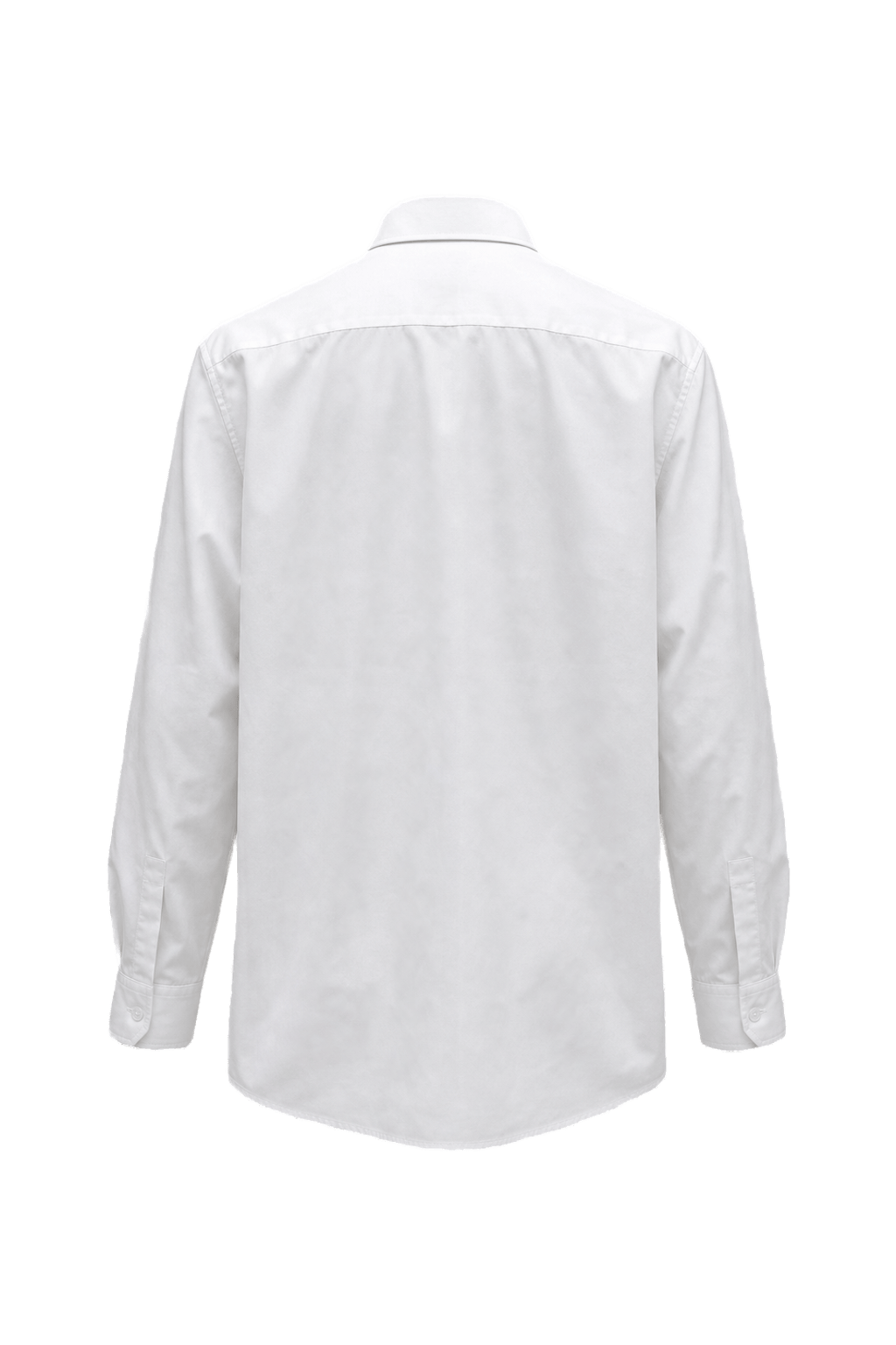 1980s White Cotton Dress Shirt - Back View