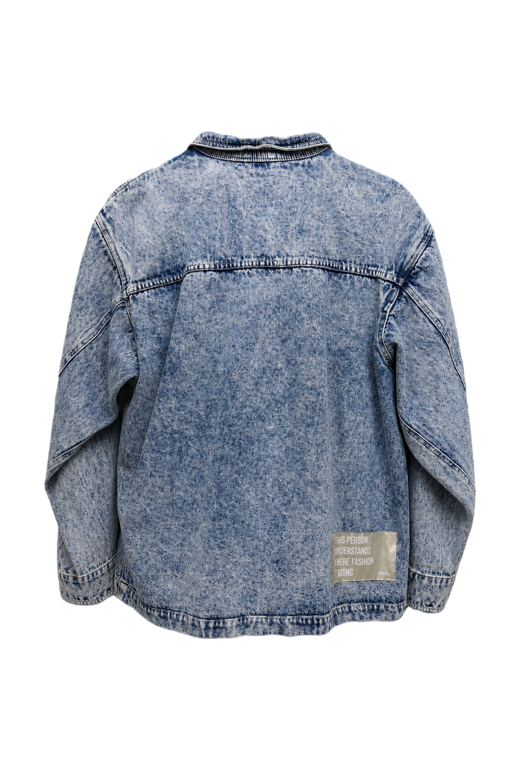 1970s Light Blue Denim Jacket - Back View