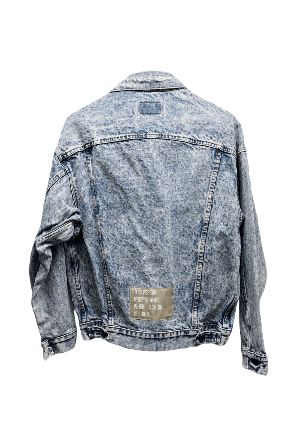 1970s Light Blue Denim Jacket - Back View